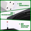 16 Inch Tall Outdoor Planters Set of 2, Self Watering Pots for Indoor Plants with Water Level Monitor & Drainage Hole & Wheels, Large Planter Pots - 3 of 4