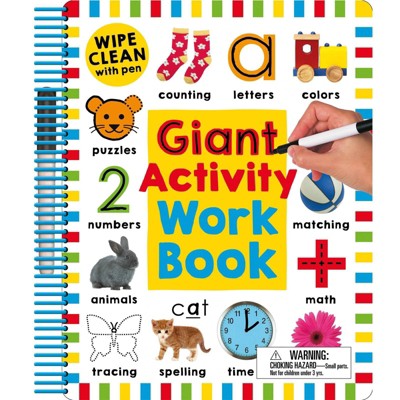 Wipe Clean Giant Activity Workbook -  (Wipe Clean) by Roger Priddy (Paperback)