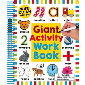Wipe Clean Giant Activity Workbook -  (Wipe Clean) by Roger Priddy (Paperback)