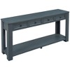 YOOCOZZ Solid Wood Rustic Chic Console Table with Bottom Shelf and Storage Drawers - 4 of 4