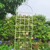 MAYEERTY 2 Pack Metal Garden Trellis 86.7 x 19.7 Inch Rustproof Climbing Plants Support Cream White Outdoor Flower - 4 of 4