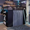 Polibi Full Size Loft Bed with Wardrobe, Desk, Blackout Curtains & RGB App-Controlled Lights - 2 of 4