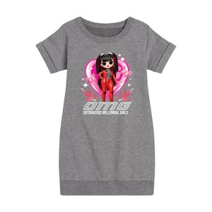 Girls' - LOL Surprise! - Spicy Babe Graphic Short Sleeve Fleece Dress - 1 of 4