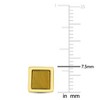 EVERLY JEWELRY | Yellow Plated Sterling Silver 1ct TGW Tiger Eye Square Stud Earrings - 2 of 4