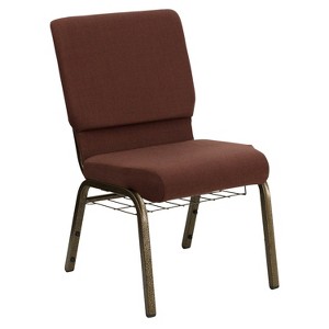 Emma and Oliver 18.5"W Church/Reception Guest Chair with Communion Cup Book Rack - 1 of 4
