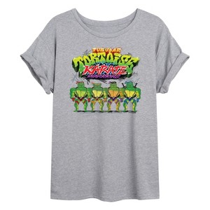 Women's - Teenage Mutant Ninja Turtles - TMNT Turtles Oversized Graphic T-Shirt - 1 of 4