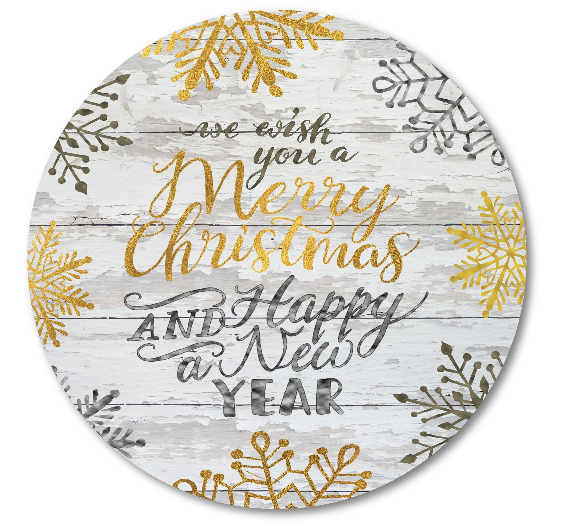 Courtside Market Merry Christmas 12x12 Circular Wood Dècor