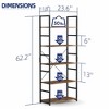 Aoibox 5 Tier Tall Bookcase Shelf Organizer Modern Storage for Bedroom Living Room Home Office Vintage Style Sturdy Design - 3 of 4