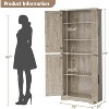 Tall Kitchen Pantry Cabinet, Storage Cabinet with Doors and Adjustable Shelves, Freestanding Large Utility Storage Cupboard for Dining Room - 2 of 4