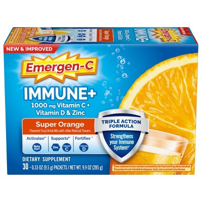 Emergen-C Immune+ Powder Drink Mix with Vitamin C - Super Orange