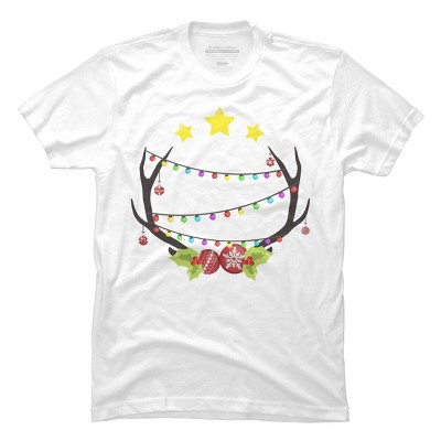 Men's Design By Humans Christmas Deer By Reivchan T-Shirt