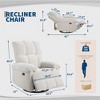 Swivel Rocking Nursery Recliner Chair Rocker Recliner Glider Manual Chenille Upholstered Sofa Chair with High Backrest for Nursery,Living Room - 2 of 4