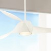 58" Minka Aire Modern Indoor Ceiling Fan with LED Light Gloss White Opal Glass Shade for Living Room Kitchen Bedroom Family Dining - 2 of 4