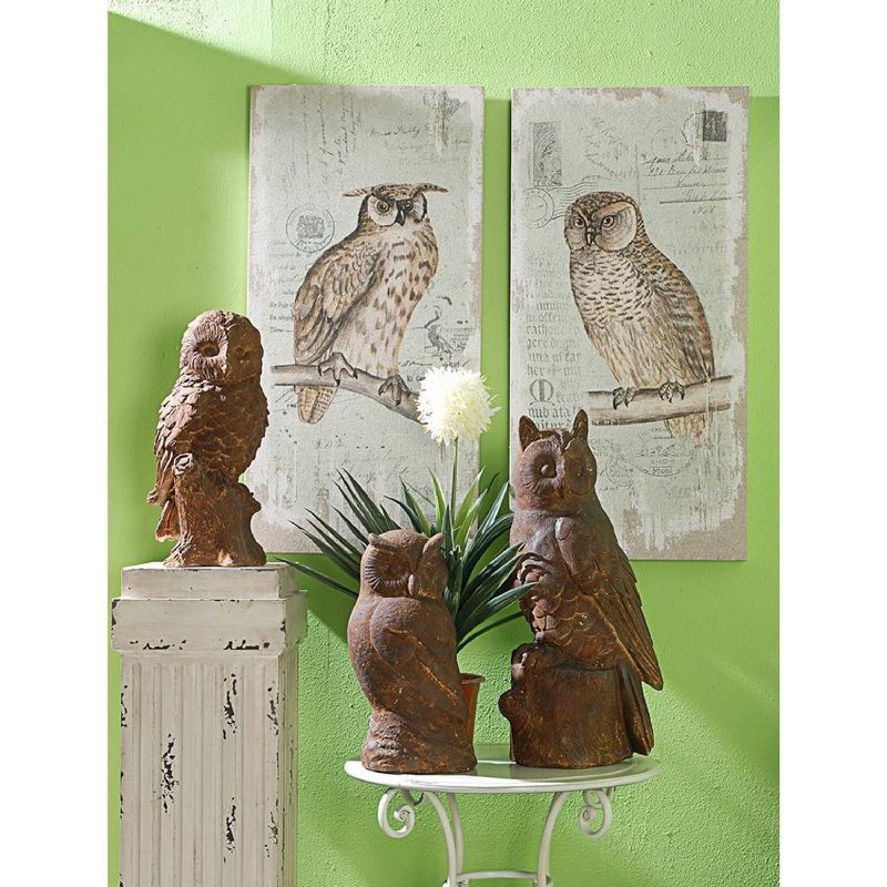 38.5&#34;x20&#34; Set of 2 Lilith Owl Print Wall Arts Brown - A&#38;B Home, 3 of 5