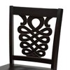 2pc Gervais Wood Counter Height Barstools Brown - Baxton Studio: Oval Back, Polyester Upholstery, Fixed Seat 24" - 4 of 4