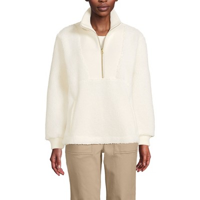 Lands' End Women's Rib Collar High Pile Fleece Pullover