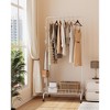 Clothing Rack with Wheels and Metal Storage Basket, Multi-functional Garment Rack for Hanging Clothes in Bedroom or Living Room - 2 of 4