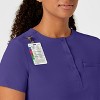 Wink RENEW Women's Mandarin Collar Tuck-In Scrub Top, 5X. - 3 of 4