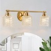 Dewdrop Modern 3-Light Textured Cylinder Glass Shade Vanity Light for Bathroom - 2 of 4