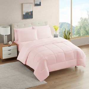 European Bedding Style Sheet Set and Comforter Bundle, A Scandinavian-inspired bedding set - 1 of 4