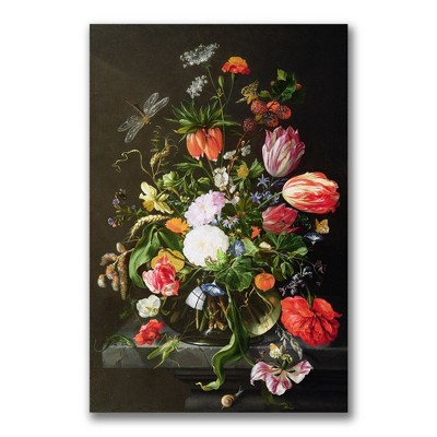 Trademark Fine Art -Jan Davidsz. de Heem 'Still Life of Flowers' Canvas Art