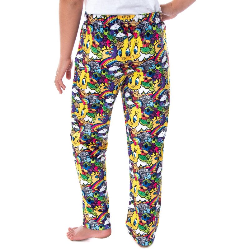 Looney Tunes Girls' Tweety Bird Pattern Velvety Soft Lounge Pajama Pants Multi, 2 of 5