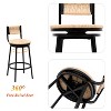 CAVINAS 26.77"Paper Rope Woven Bar Stools,Set of 2,Boho Counter Stools with Backrest&Footrest,Dining Chairs for Kitchen&Dining Room - 4 of 4
