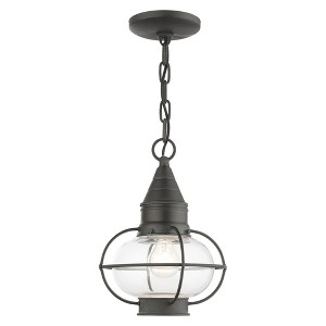 Livex Lighting Newburyport 1 - Light Pendant in  Charcoal - 1 of 2