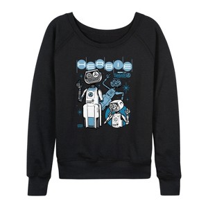 Women's - Marvel - Fantastic 4 Herbie Lightweight French Terry Wide Neck Long Sleeve Graphic Shirt - 1 of 4