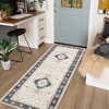 Vintage Rug for Living Room Soft Thin Rug Indoor Floral Print Distressed Rug Aesthetic Rug - 3 of 4
