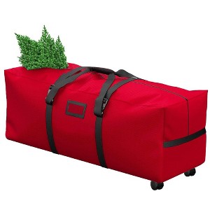 Swtroom 7.5 Ft Christmas Tree Storage Bag Rolling 2 Swivel Wheels Xmas Tree Bag Holiday Tree Storage Case - 1 of 4