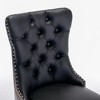 2pcs Dining Chair High-end Tufted ,37.5" H Solid Wood Contemporary PU And Velvet Upholstered Dining Chair With Wood Legs Nailhead Trim For Dining Room - 4 of 4