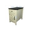 FONTOI End Table Farmhouse End Table with Drawer and Barn Door Cabinet for Living Room and Bedroom Featuring Rustic Finish, Black, 23.6"*15.8"*32.3" - 2 of 4