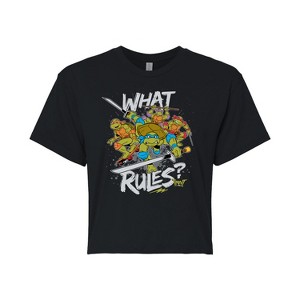 Women's - Teenage Mutant Ninja Turtles - What Rules Cropped Graphic T-Shirt - 1 of 4