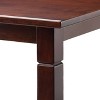 Winsome Kingsgate Dining Table Routed with Tapered Leg Walnut: Hardwood Square Kitchen Table for 4, Modern Style - image 3 of 4