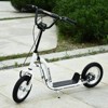 INFURNIC Kick Scooters Youth Scooter with Dual Brakes Adjustable Handlebar and Inflatable Tires, White, 47.25"*22.75"*33.5" - 2 of 4