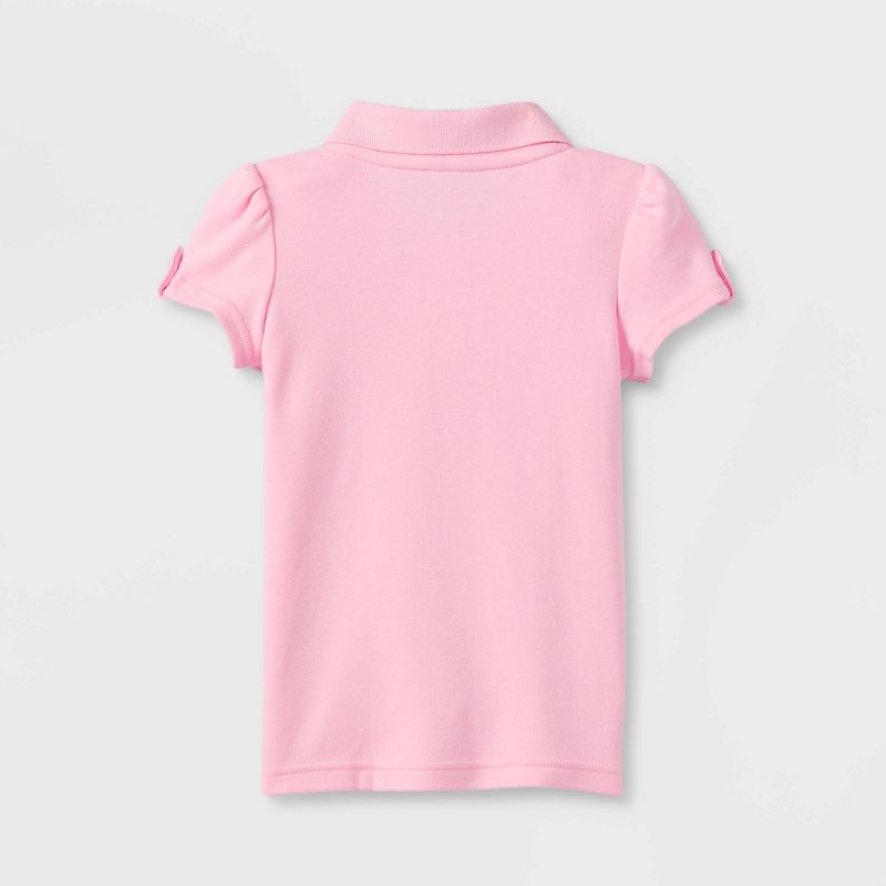 Toddler Girls' Short Sleeve Interlock Uniform Polo Shirt - Cat & Jack™, 2 of 4