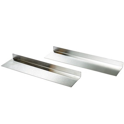 The Lakeside Collection Stove Shelf Magnetic Kitchen Storage Solution Spice Rack 2 Pc - Stainless Steel