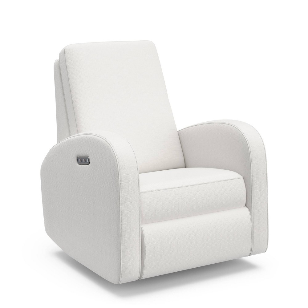 Photos - Sofa Storkcraft Santa Monica Power Recliner - Ivory Basketweave