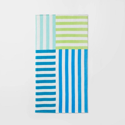 Striped Beach Towel Blue - Sun Squad&#8482;_2