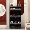 FUFU&GAGA 3 Shelves Modern Shoe Cabinet Entryway Minimalist Design Shoe Racks - image 2 of 4