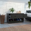 Airsurfer Storage Bench with Two Open Shelves and Two Drawers, Versatile Entryway Seating Organizer for Living Room or Hallway - Black - 3 of 4
