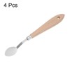 Unique Bargains Stainless Steel Wood Handle Flexible Polished Painting Mixing Scrapers 4 Pcs - 3 of 4