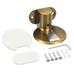 Unique Bargains Adjustable Magnetic Door Stop with Self Adhesive and Screw Mount - 1 of 4