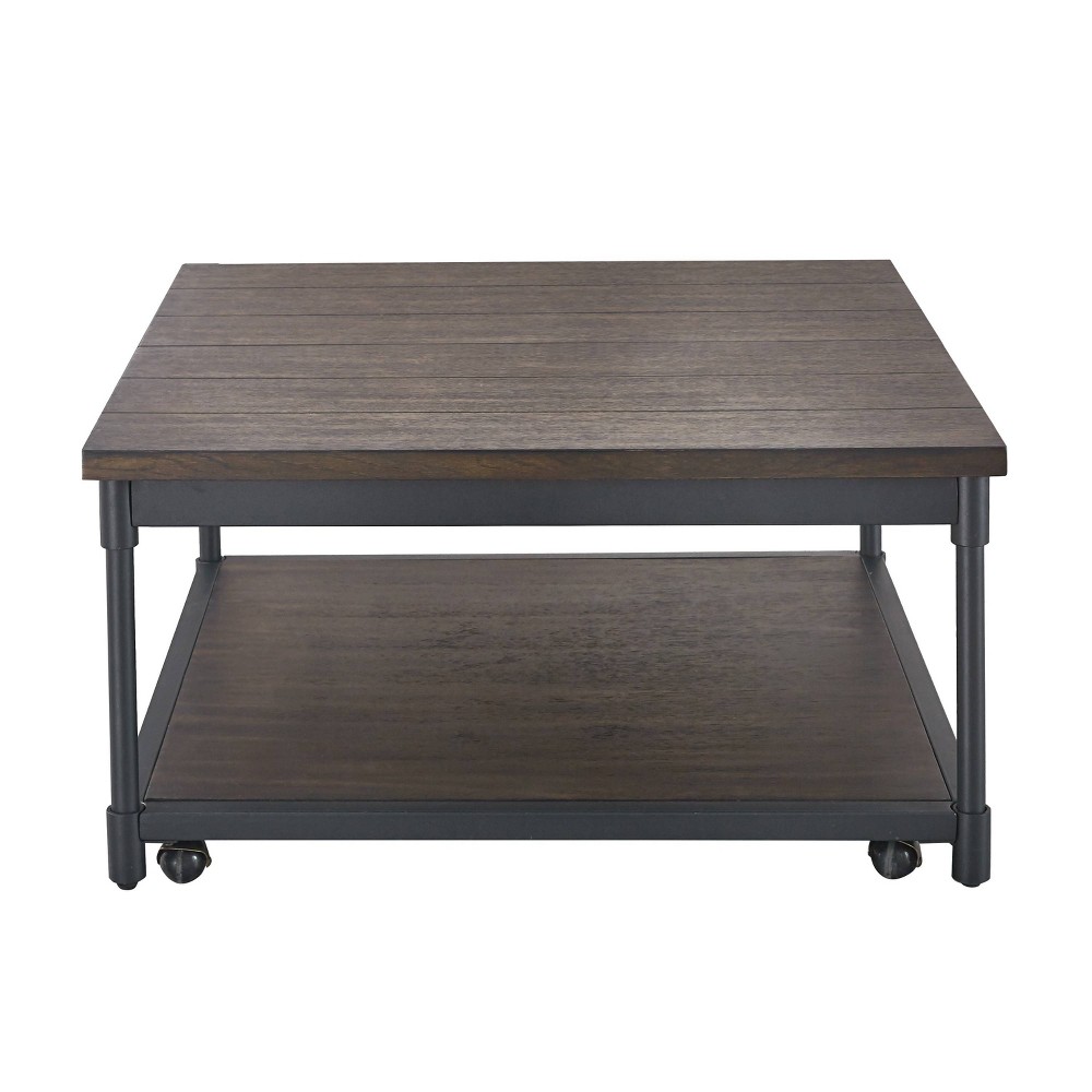 Photos - Coffee Table Prescott Lift Top Square Cocktail Table Dark Brown - Steve Silver Co.