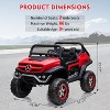 24V 2-Seater Kids Electric Ride-On Truck, Battery-Powered Vehicle with Remote Control, Extra-Wide Seat, EVA Wheels, Spring Suspension, LED Lights - 2 of 4