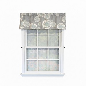 RLF Home 100% Cotton High Quality Ruth Tailored Window Valance with 1.5" Rod Pocket 50" W X 12" L Gray - 1 of 4