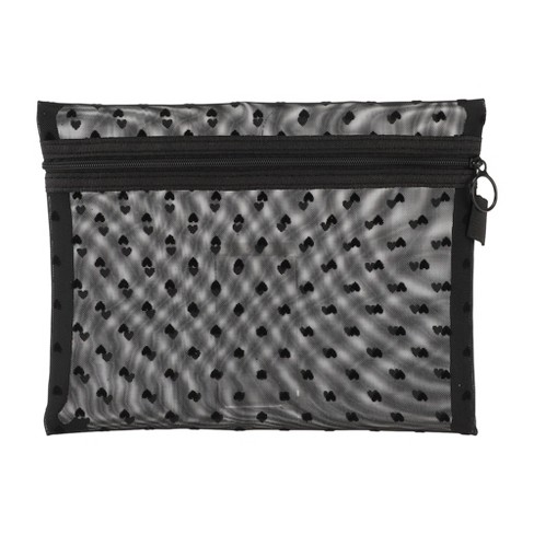 Unique Bargains Women's Heart Mesh Cosmetic Bag 1 Pc - image 1 of 3