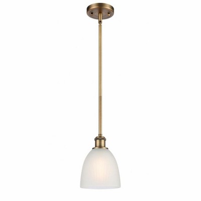 Castile - 1 Light Stem Hung Mini Pendant In Industrial Style-9 Inches Tall and 6 Inches Wide