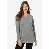 Woman Within Women's Plus Size Perfect Long-Sleeve V-Neck Tunic - 4 of 4